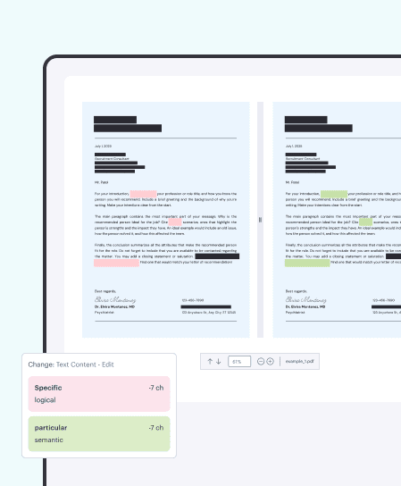 Redact and Compare PDF